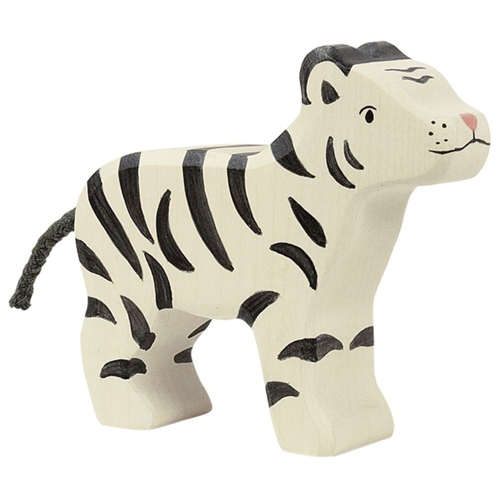 Tigre blanco Holztiger. 9x2,3x8cm. 3+