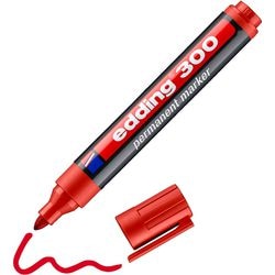 Marcatore di edding 300, spessore della linea 1,5-3 mm, rosso, 1 pezzo