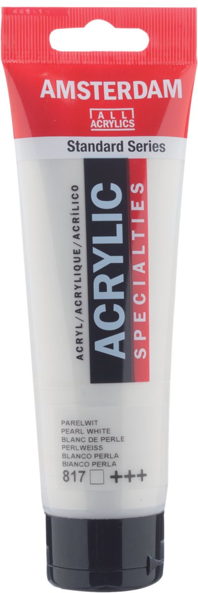 Tubo di vernice acrilica serie standard Amsterdam da 120 ml bianco perla 817