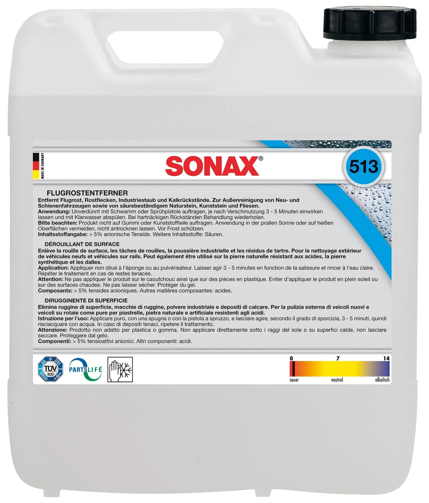 SONAX FLASH REST REMDOVER 10LTR. Pl kanister