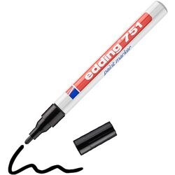 Edding 751 marcador de pintura negro (fino) | 10 piezas