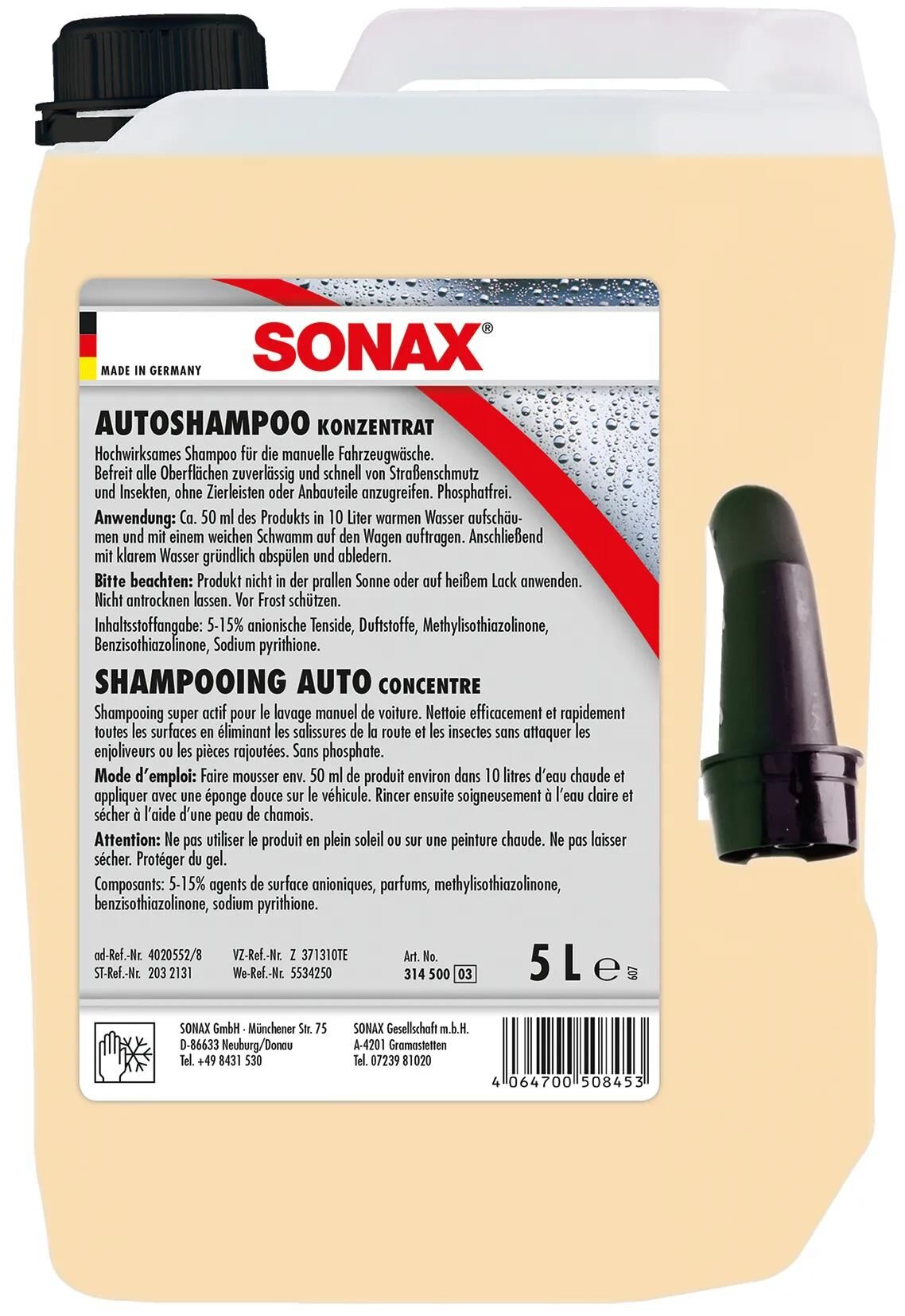 Sonax shampoo 5ltr kanister