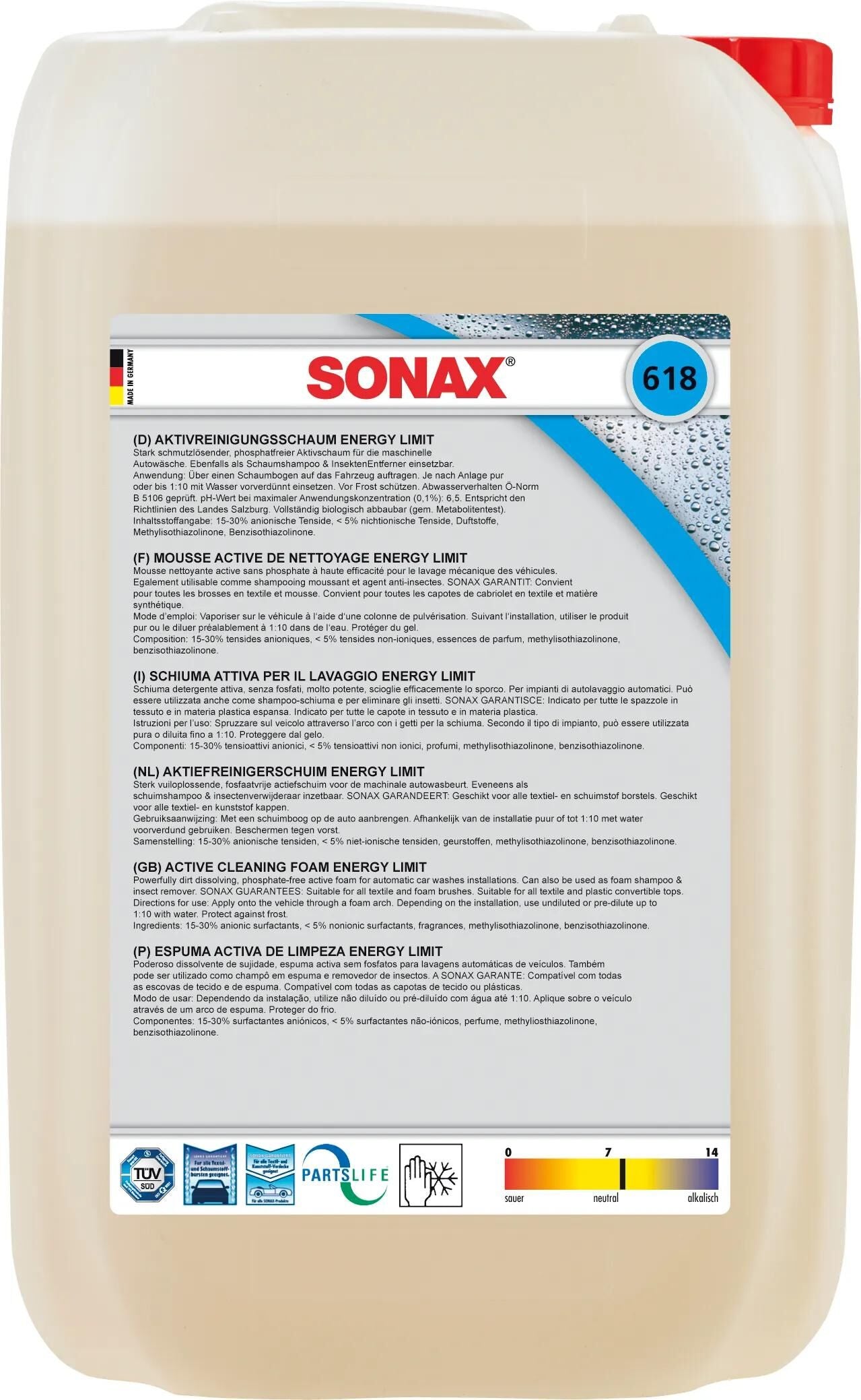 SONAX Intensive Cleaner 25L Energia in schiuma