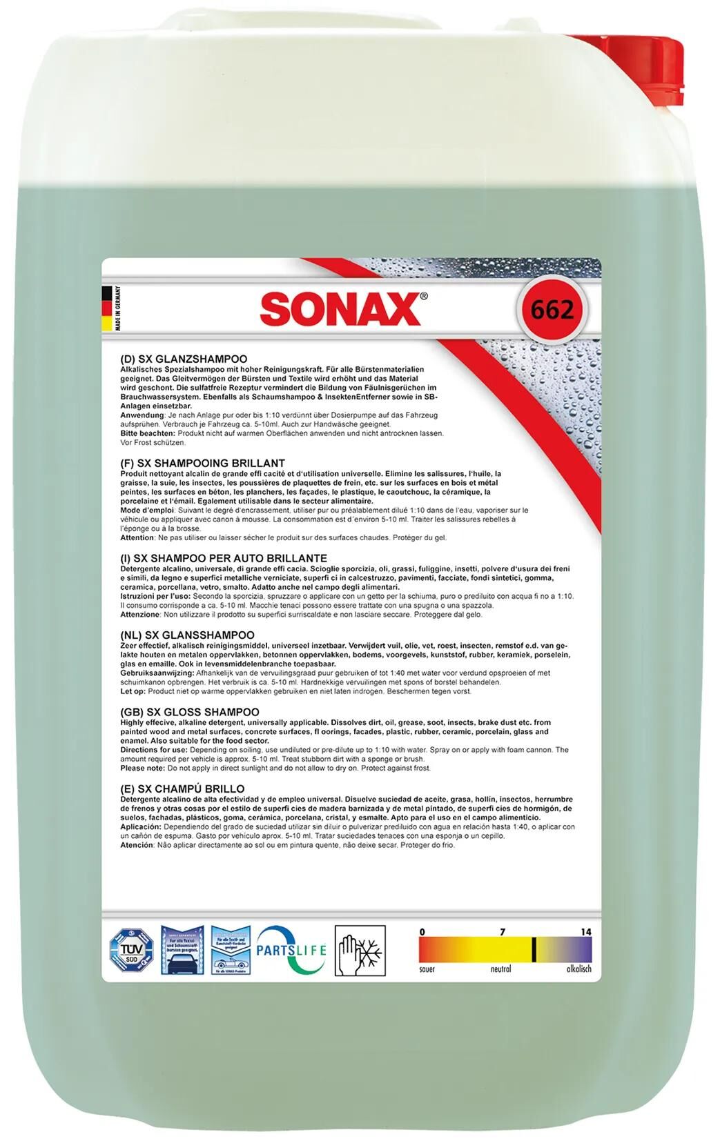 SONAX SHINY SHAMPOO 25 LTR.
