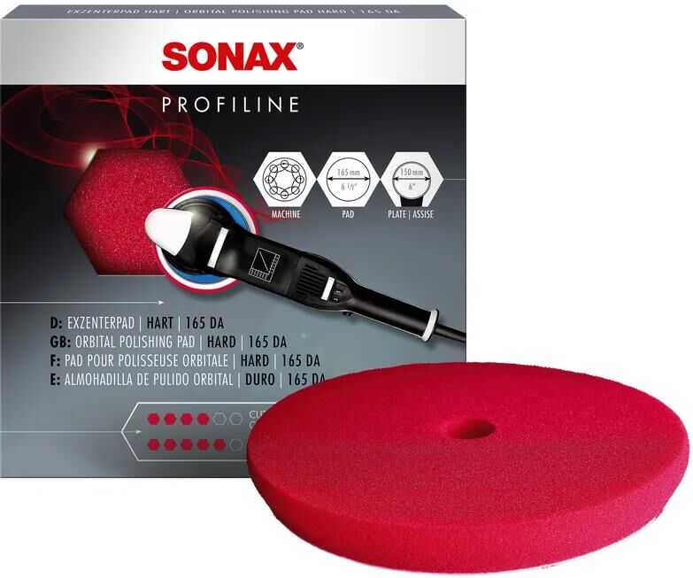 Sonax Polishing Sponge Red 165 Data DA-CUT
