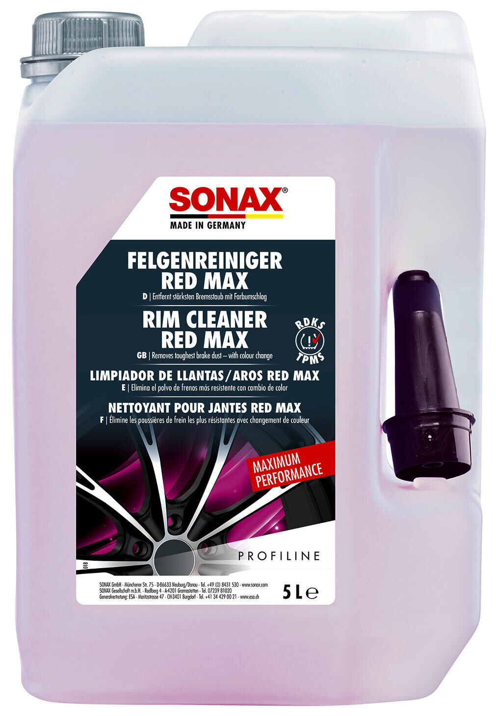 Sonax Rim Cleaner Red Max 5 LTR.