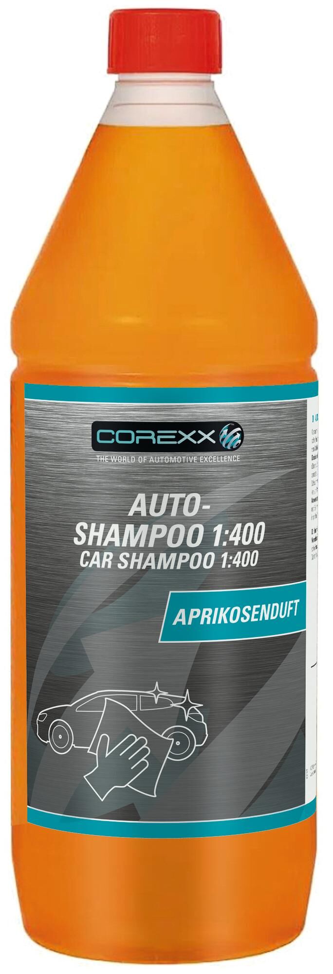 Corexx Car - Botellas de agua de albaricoque de champú 1 L 1: 400 C