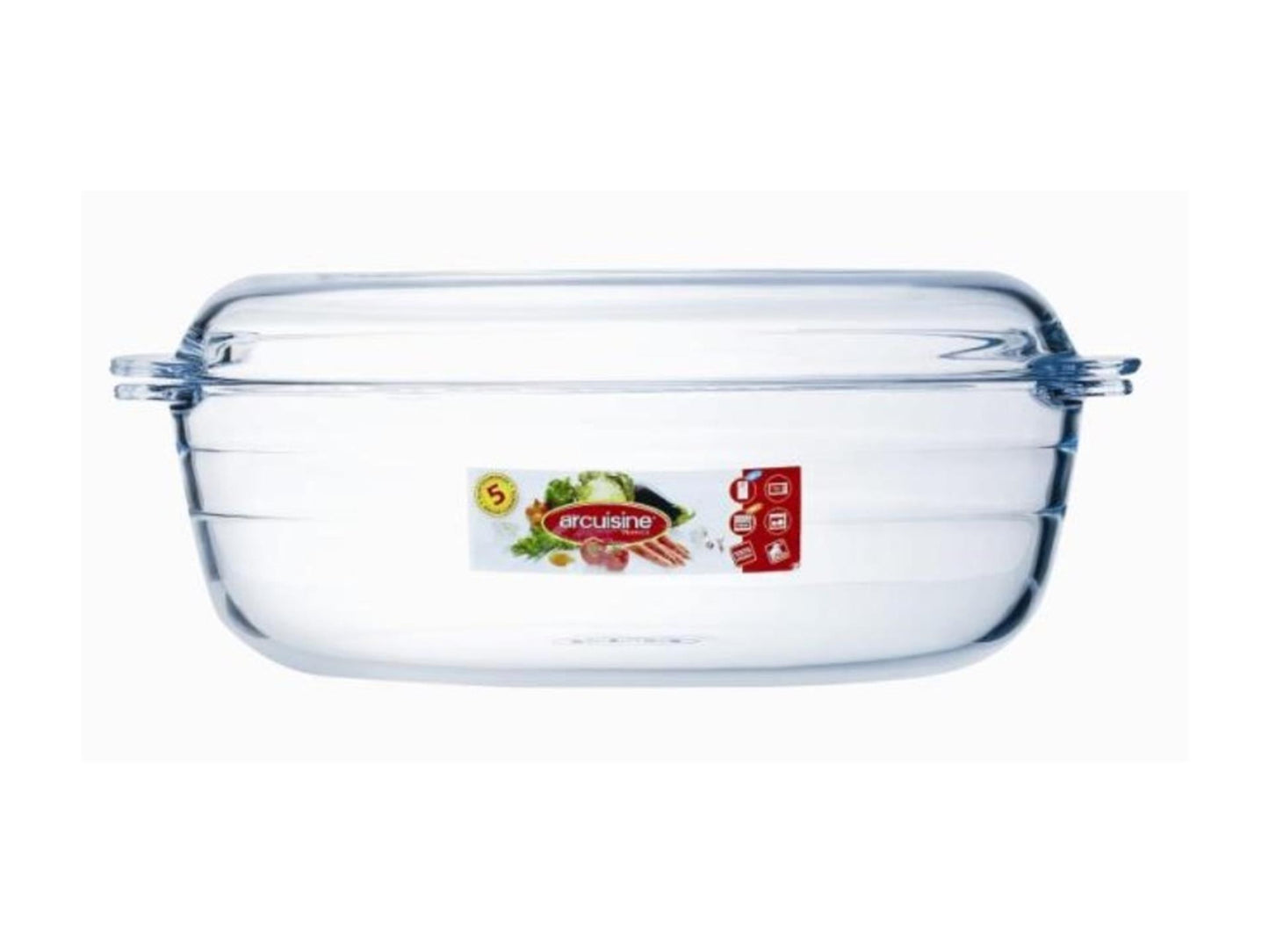 Ciotola Arcuisine con coperchio ovale 3l