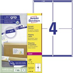 Etichette per indirizzi avery l7169 99,1x139 mm alte bianche