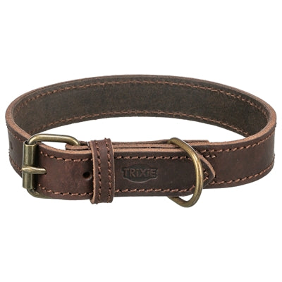 Trixie collar perro grasa rústica marrón oscuro