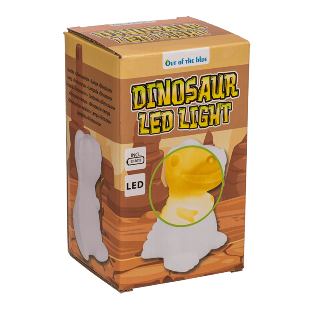 Lampada, dinosauro con LED (incluse 3 batterie