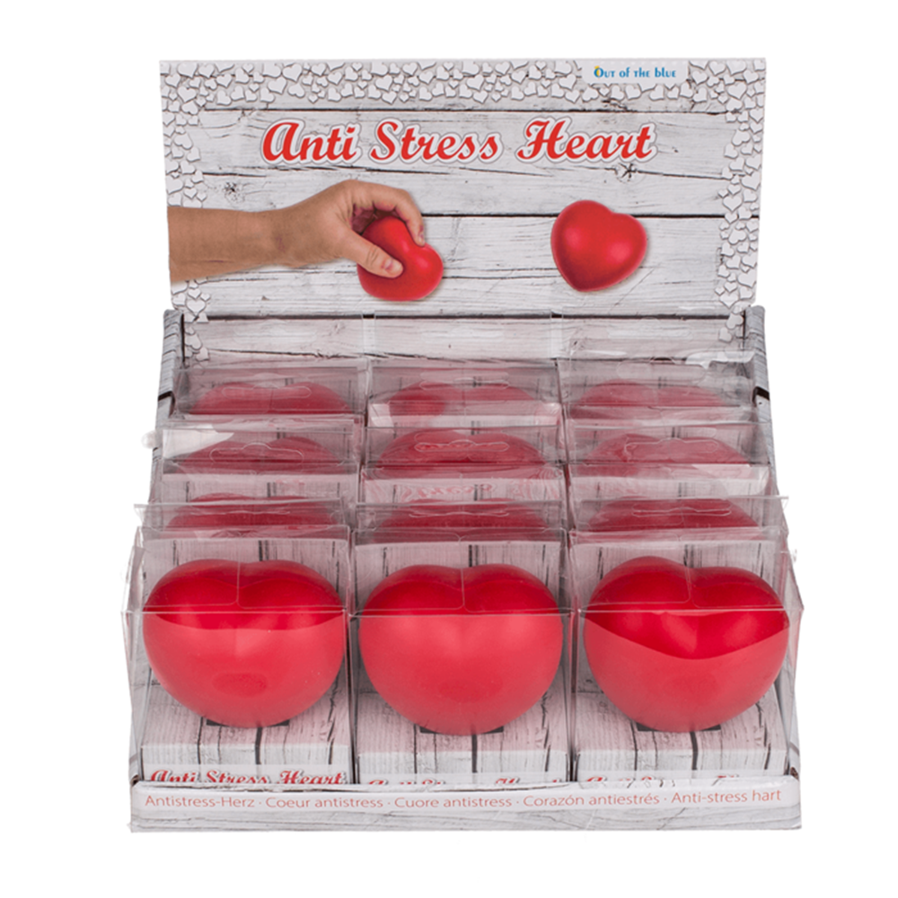 Dsp antistress cuore, ca. 6 cm. 12 pezzi