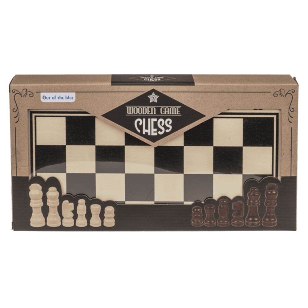 Gioco da tavolo in legno, scacchi. 34x34 cm.