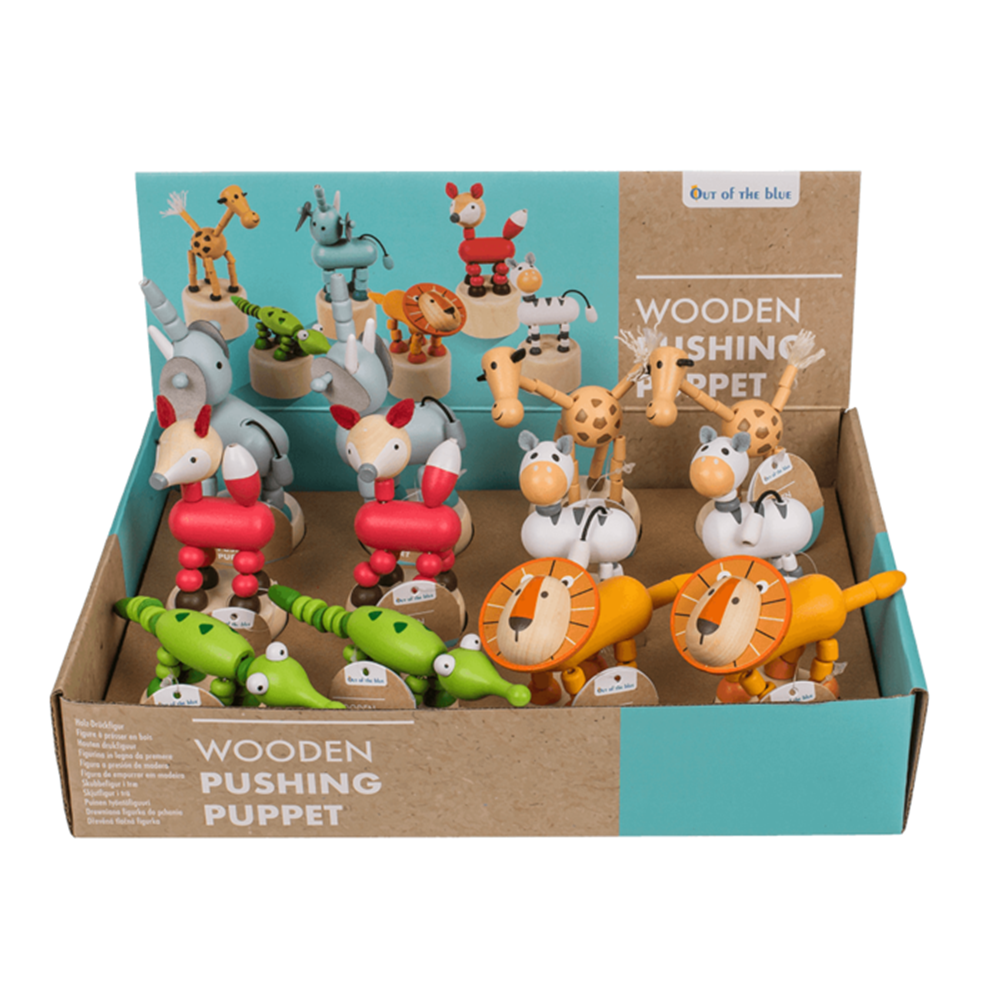 Figuras estampadas en madera dsp, animales. 6 surtidos