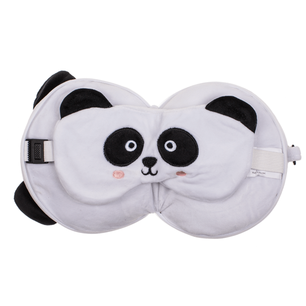 Kinder pluche reiskussen met oogmasker p