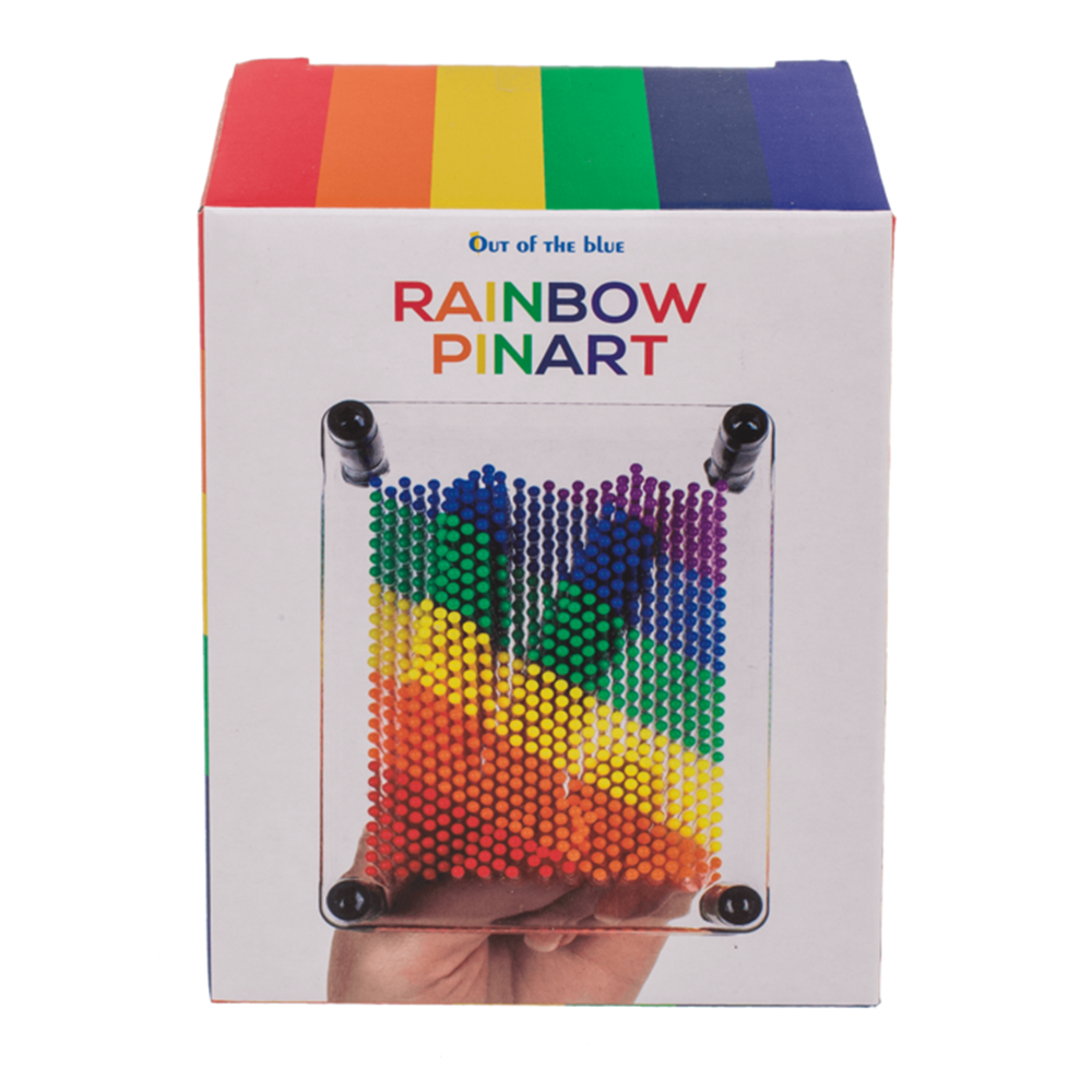 Pin art arcoiris. aprox. 12x9cm. plástico.