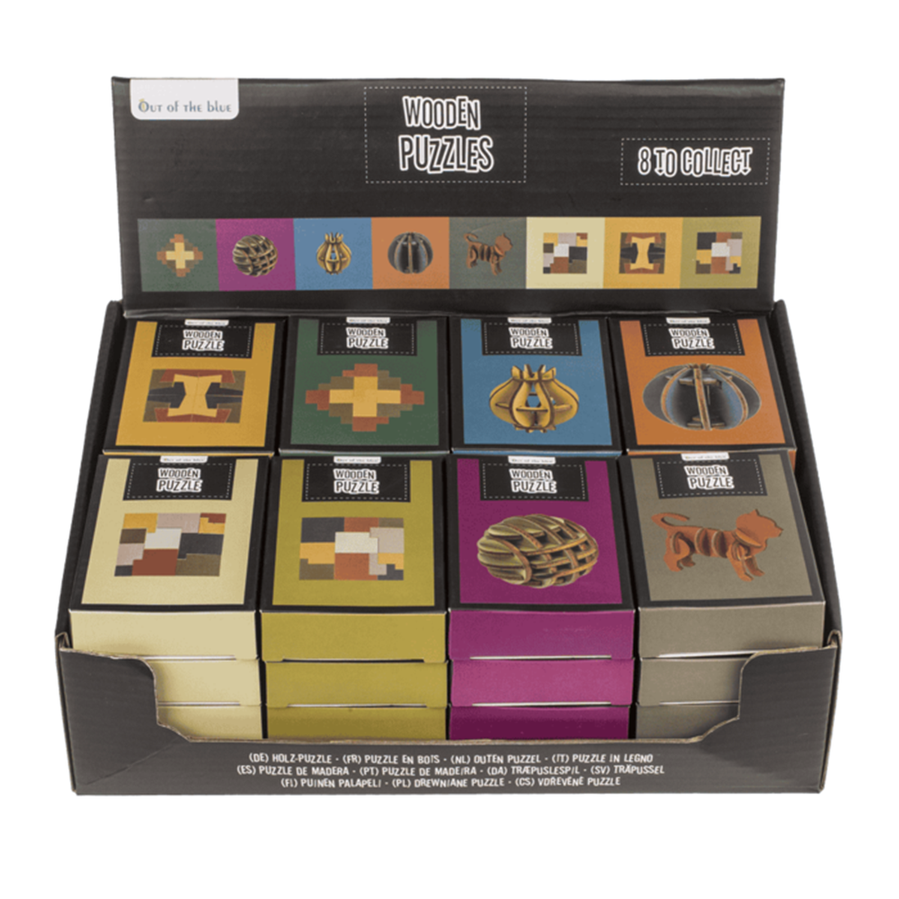Puzzle de madera dsp, 8 surtidos en caja.
