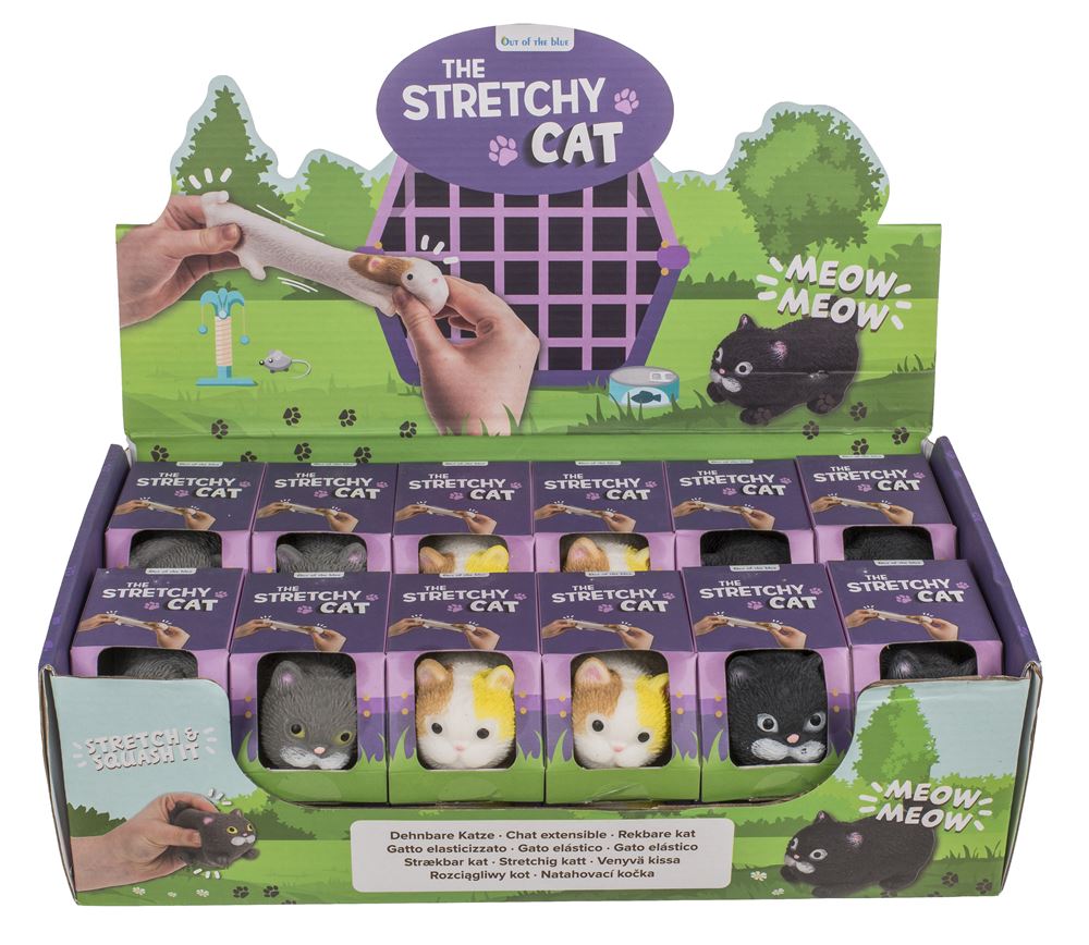 Dsp stretch cat, 9 cm, 3 assi. 24 pezzi dentro