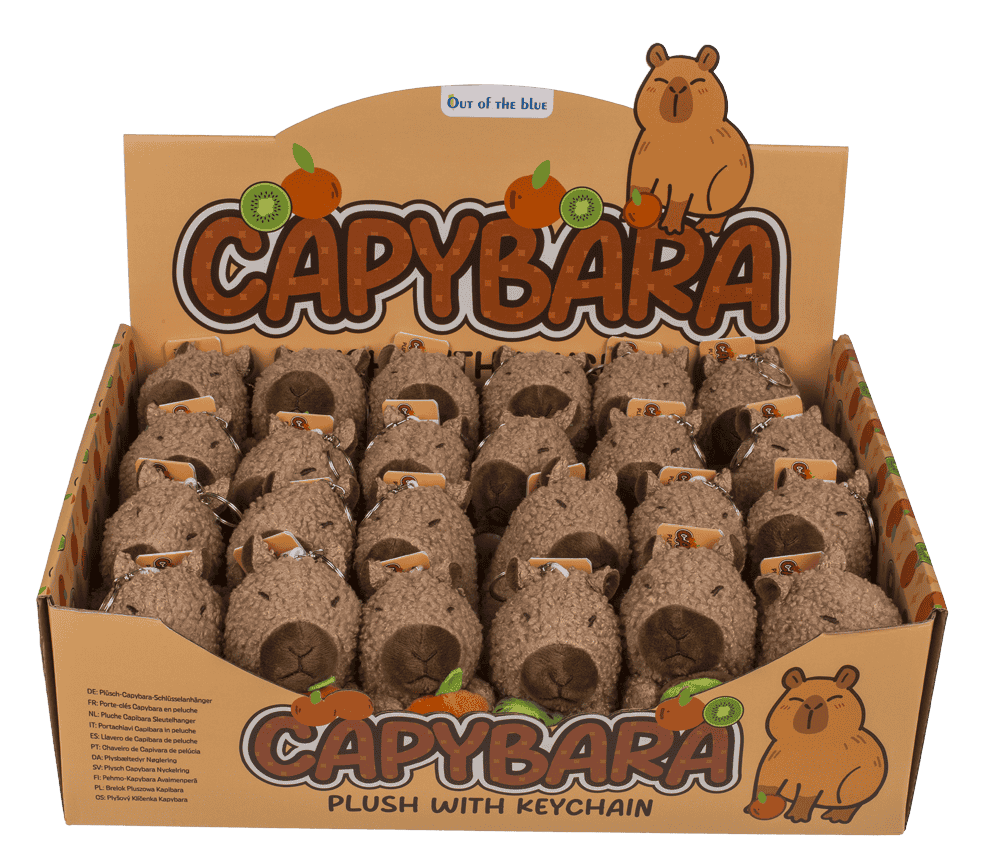 Llavero capibara. 10cm. 2 a 24 piezas