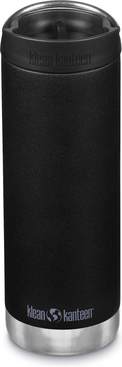 Klean kanteen rvs thermosfles tk wide 473ml (w cafe cap) - shale black - koffiebeker