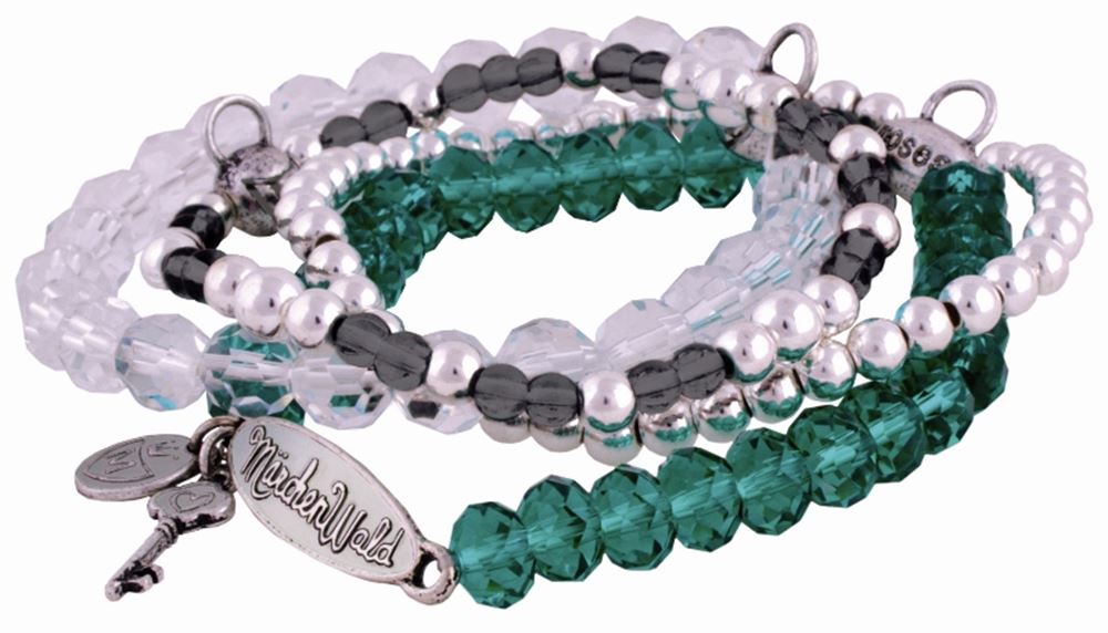 Bosque de cuento: pulsera verde (3 piezas)