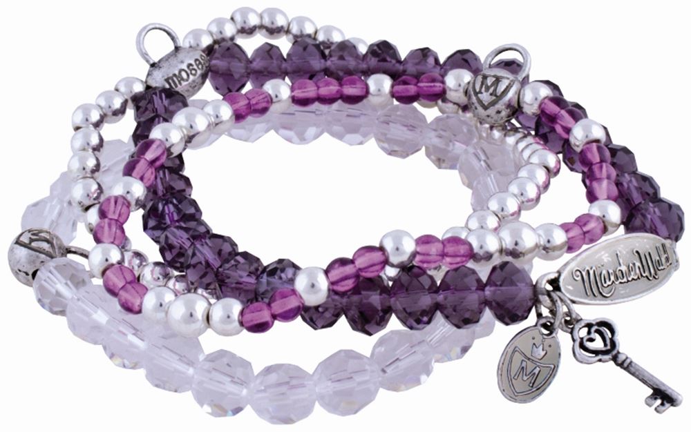 Foresta delle fiabe: braccialetto viola (3 pz)