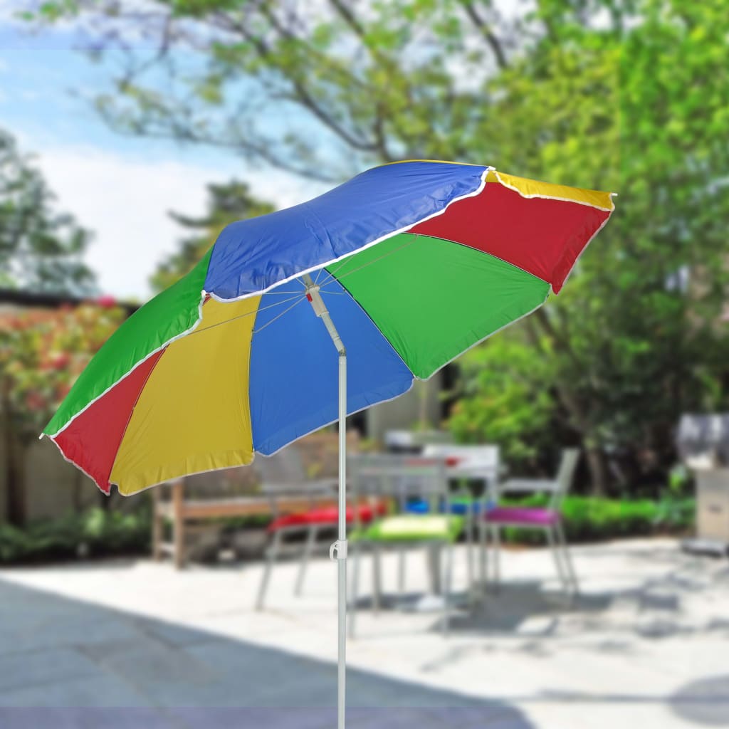 Hola hola strandparasol 150 cm multi -colado