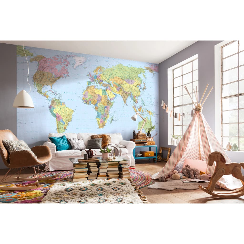 Komar Komar Photo Wallpaper Mapa mundial XXL 368x248 CM XXL4-038