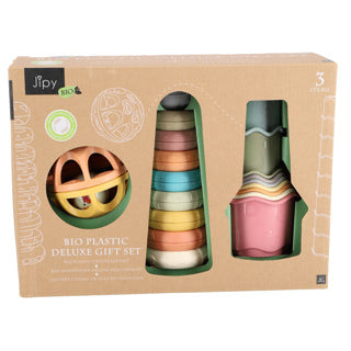 Jipy Bioplastic Deluxe Gift Gift Tower Tower Bath Stapper Cups y juega Ratelbal 3 Paps