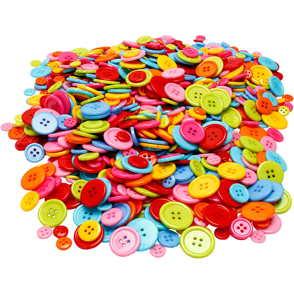Mix bottoni Creative Company, d 10+15+20+22 mm, 500 gr 1 scatola