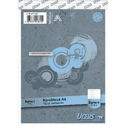 Quaderno Ursus grigio a6 quadretti 100 pagine