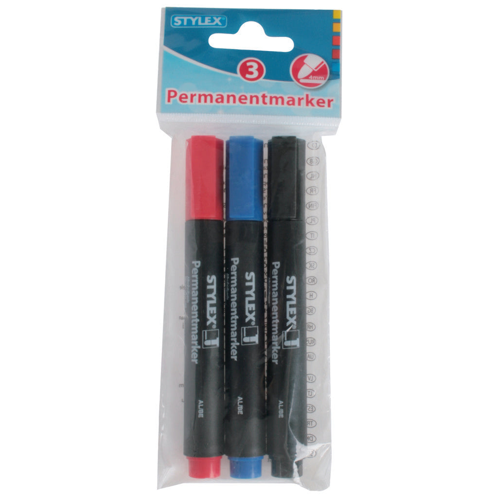 Stylex stylex marcadores permanentes 3 piezas