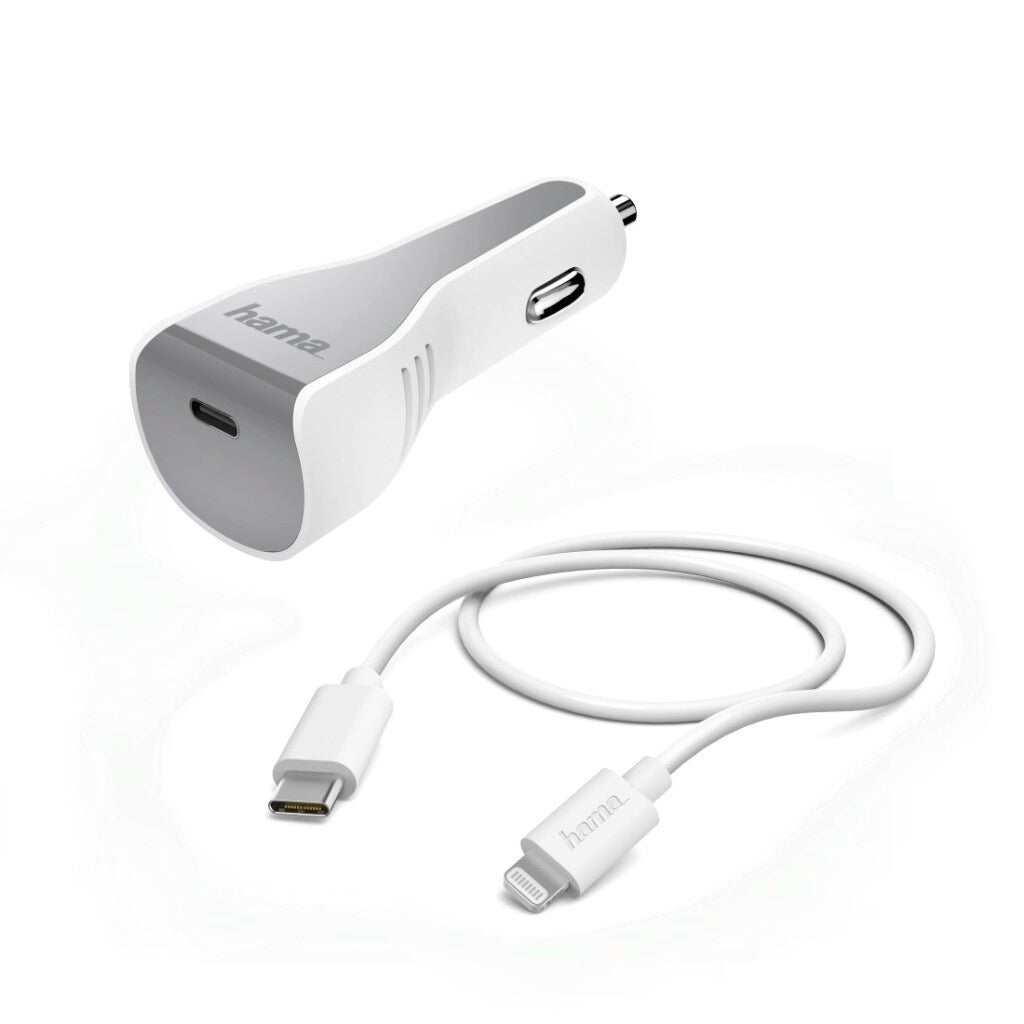 HAMA AUTO CARNE AUTO SET Lightning Delivery (PD) 30W White