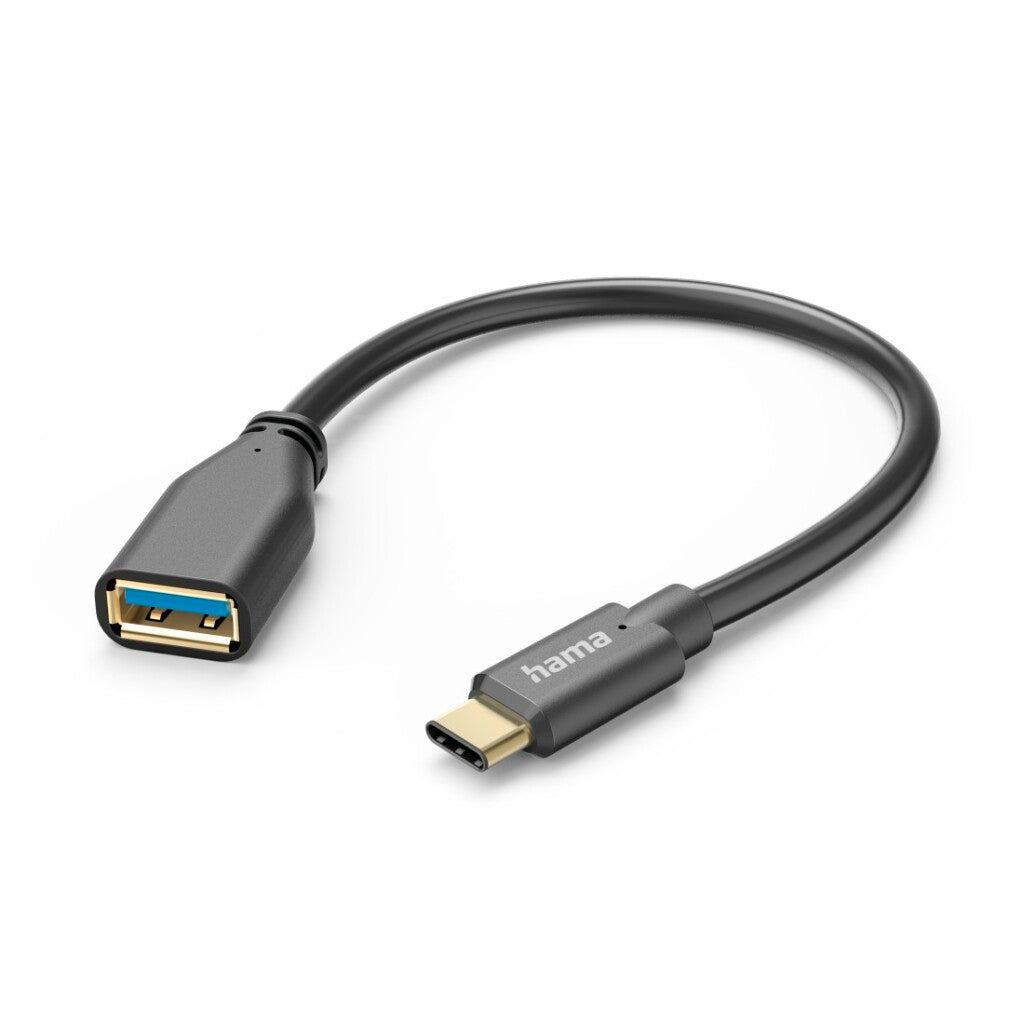 Hama Cable adaptador USB OTG USB-C enchufe - Conexión USB-A 15 cm negro