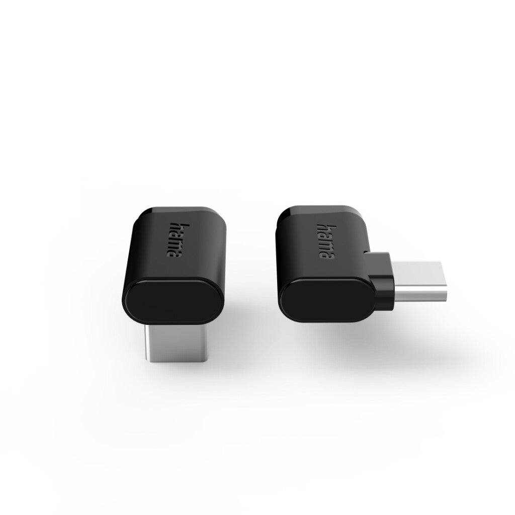 Adaptador de esquina Hama USB-C de 90 grados; USB 3.2 Gen2 10 GBit S 5 A 240 W juego de 2