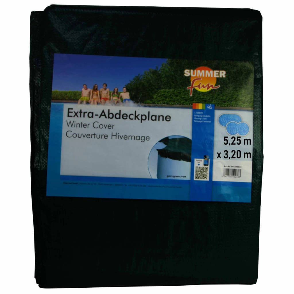 Diversión de verano Diversión de verano Cubierta de piscina de invierno Oval 525 cm PVC Green