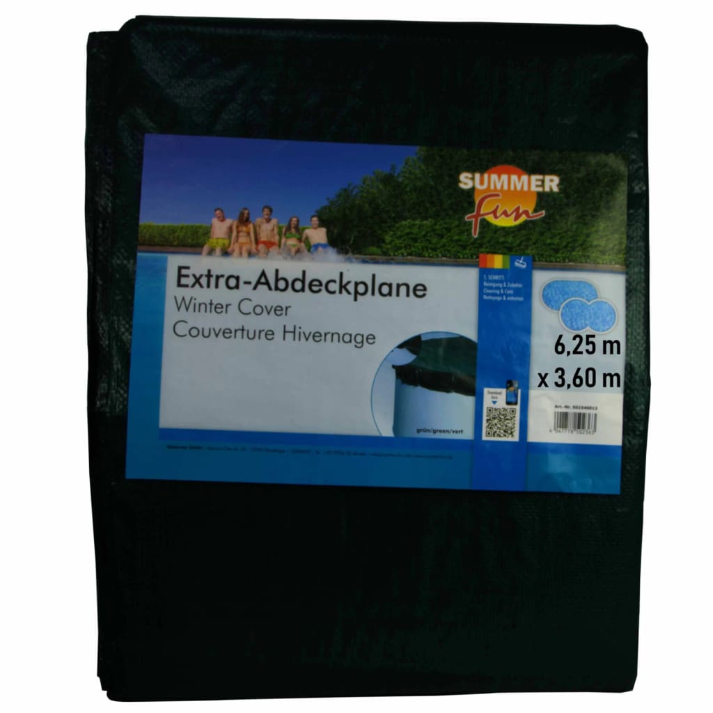 Diversión de verano Diversión de verano Cubierta de piscina de invierno Oval 625 cm PVC Green