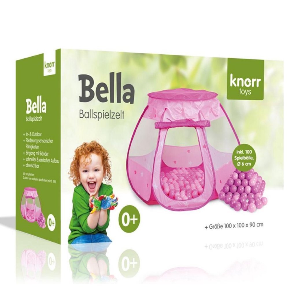 Tenda da gioco con 100 palline rosa