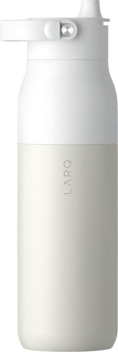 Larq purevis 2 dagelijks gebruik, fitness, wandelen, sporten 680 ml roestvrijstaal beige, wit