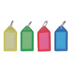 Sleutelhangers od 56x30x7mm assorti groot 50st