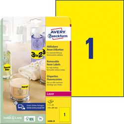 Etichette rimovibili Avery zweckform gialle 25 pezzi