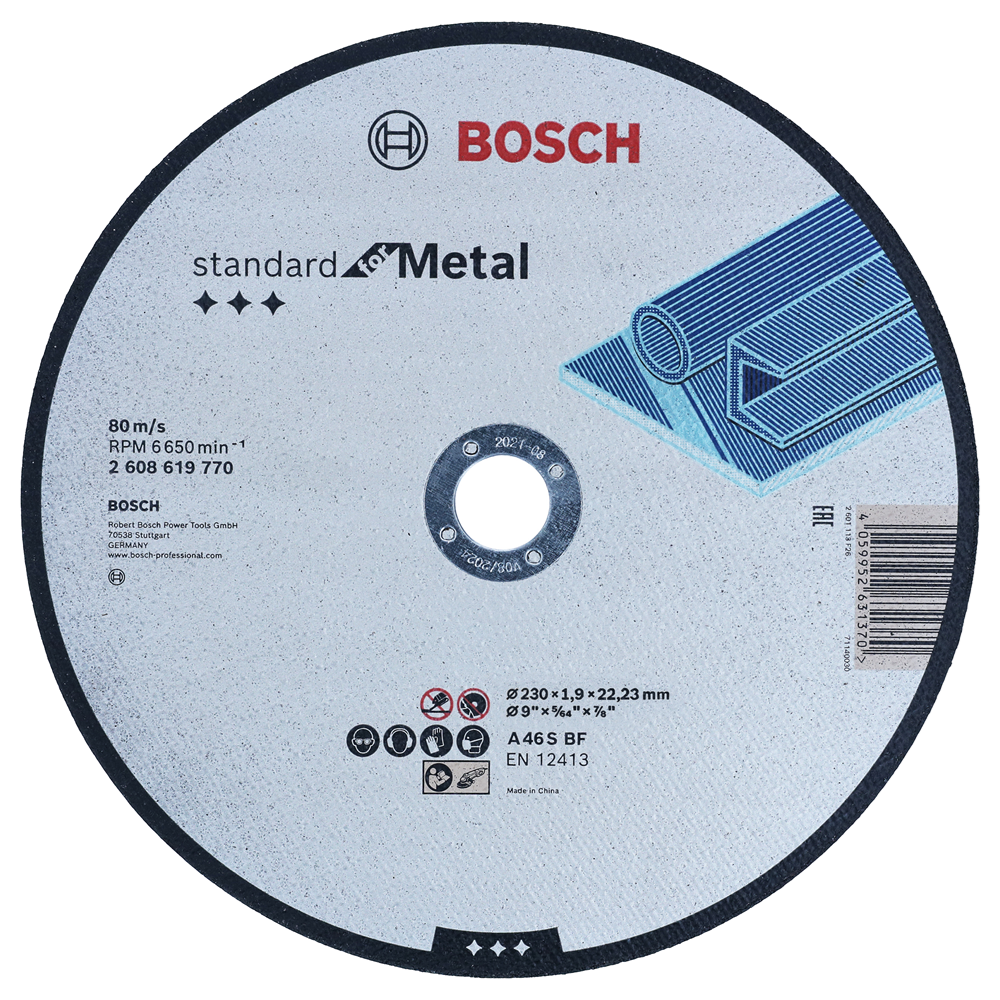 Accesorios Bosch disco de corte estándar metal 230x1,9x22,23 - 2608619770