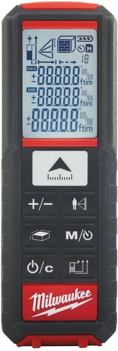 Milwaukee milw handlaserafst mtr, meetbereik 0 - 50m, precisie 1.5mm