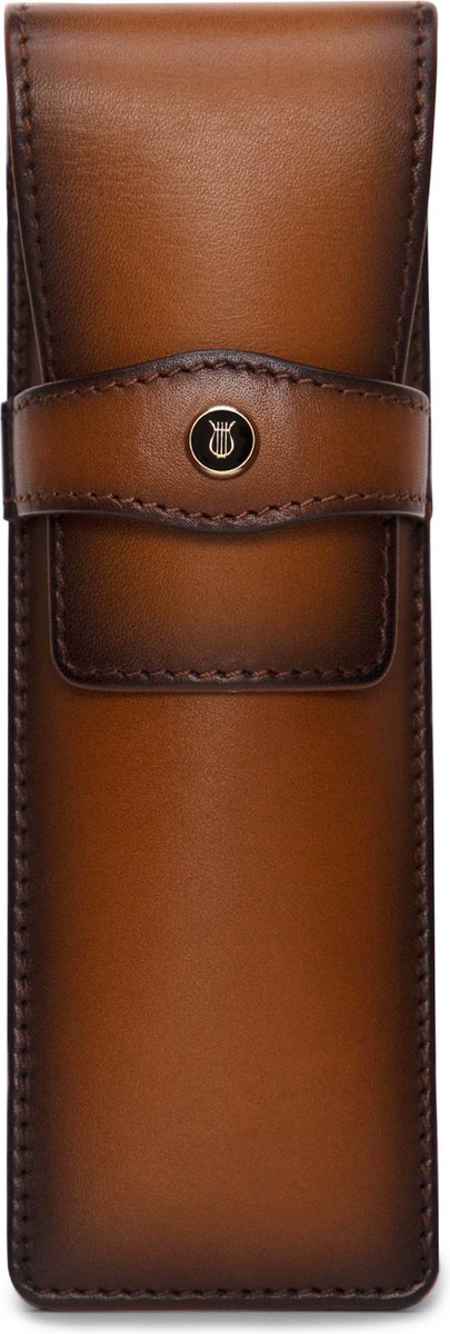 Astuccio per penne Lapis Bard - pelle marrone - adatto per 2 penne - sf-wp32768