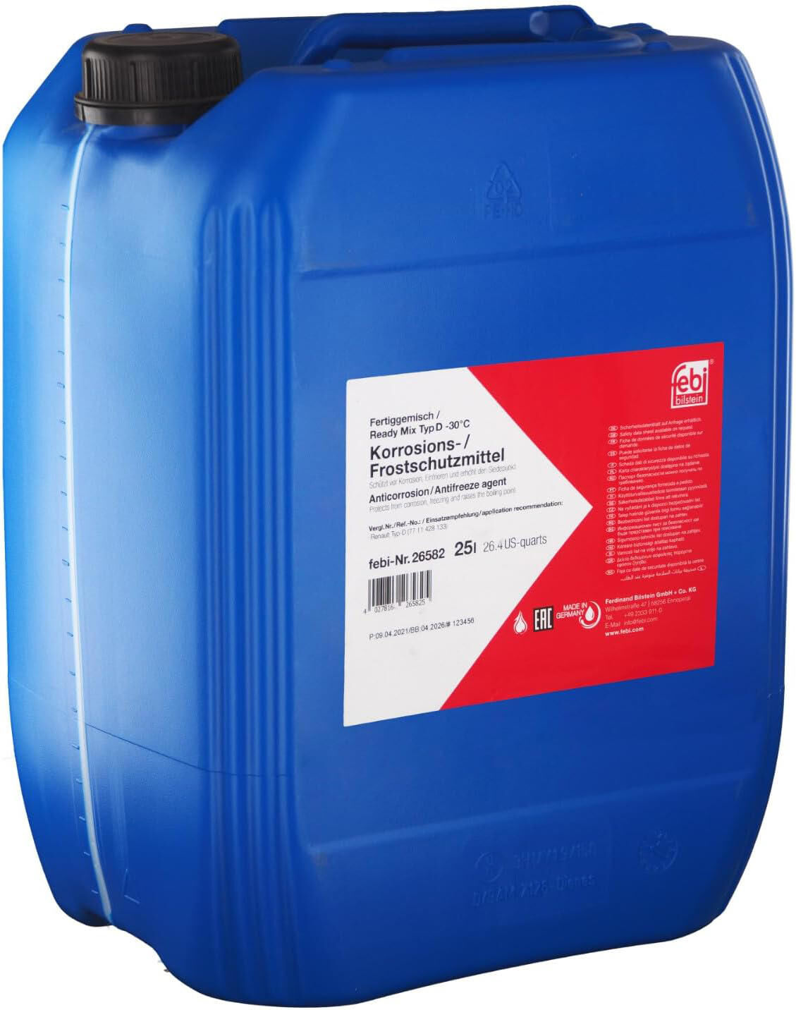 Febi Bilstein Antifreeze Type D Ready Mix Renault 25L