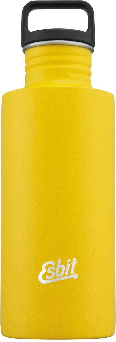 Esbit sculptor waterfles - 750ml - geel - rvs drinkfles - lusdop