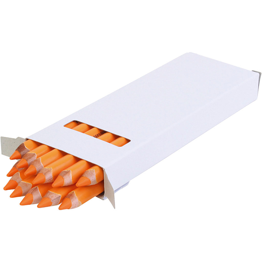 Edu3 matita colorata edu jumbo, spessore 10 mm, mina 6,25 mm, arancione, 12 pezzi 1 scatola