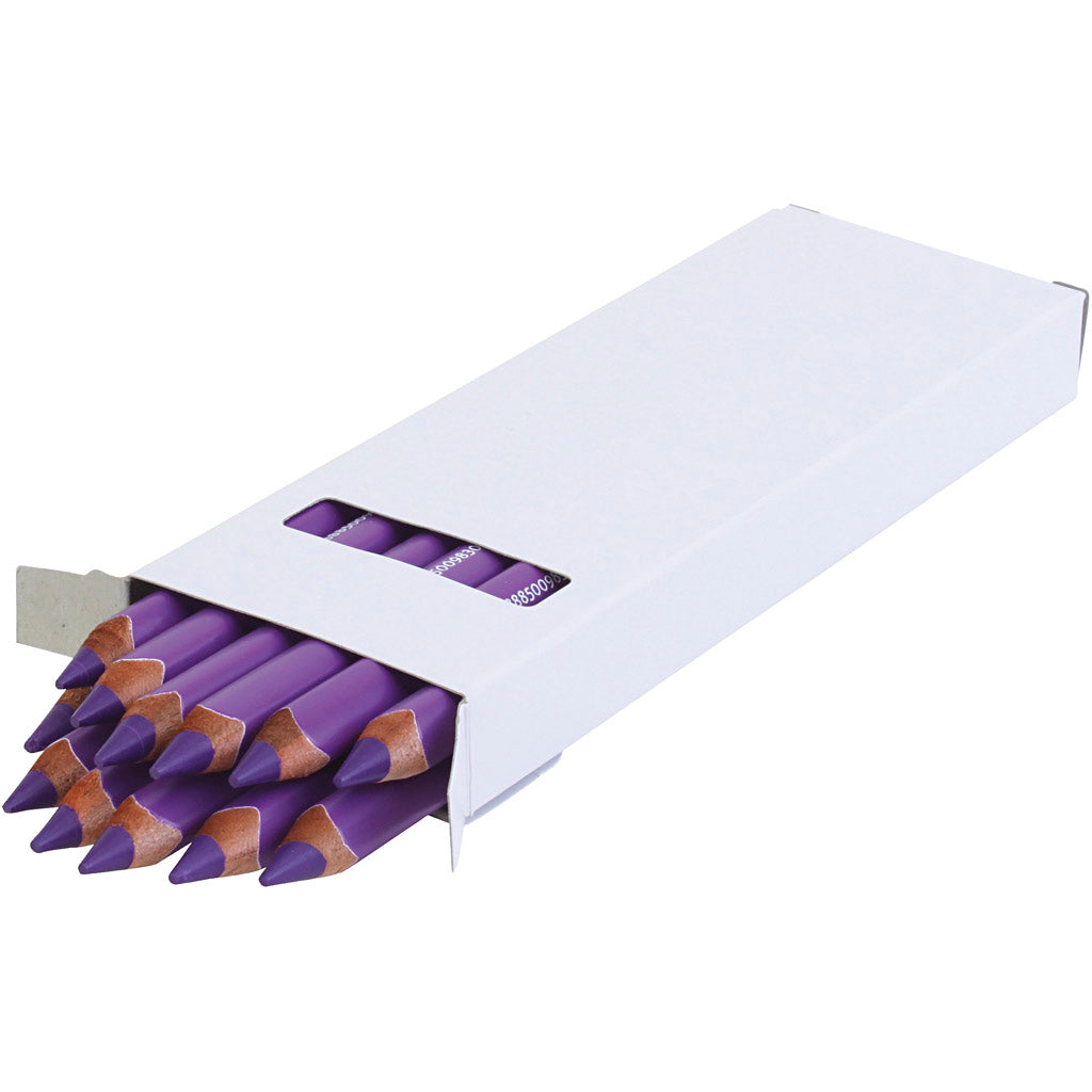 Edu3 matita colorata edu jumbo, spessore 10 mm, mina 6,25 mm, viola, 12 pezzi 1 scatola
