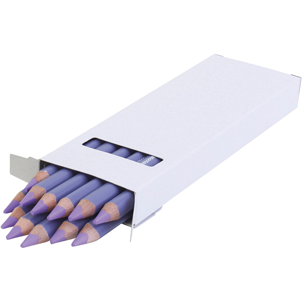 Edu3 matita colorata edu jumbo, spessore 10 mm, mina 6,25 mm, viola chiaro, 12 pezzi 1 scatola
