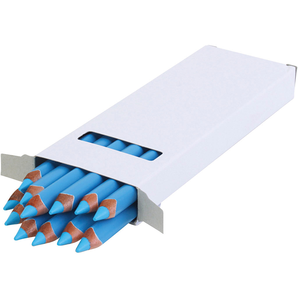 Edu3 edu jumbo kleurpotlood, dikte 10 mm, vulling 6,25 mm, lichtblauw, 12 piezas 1 puerta